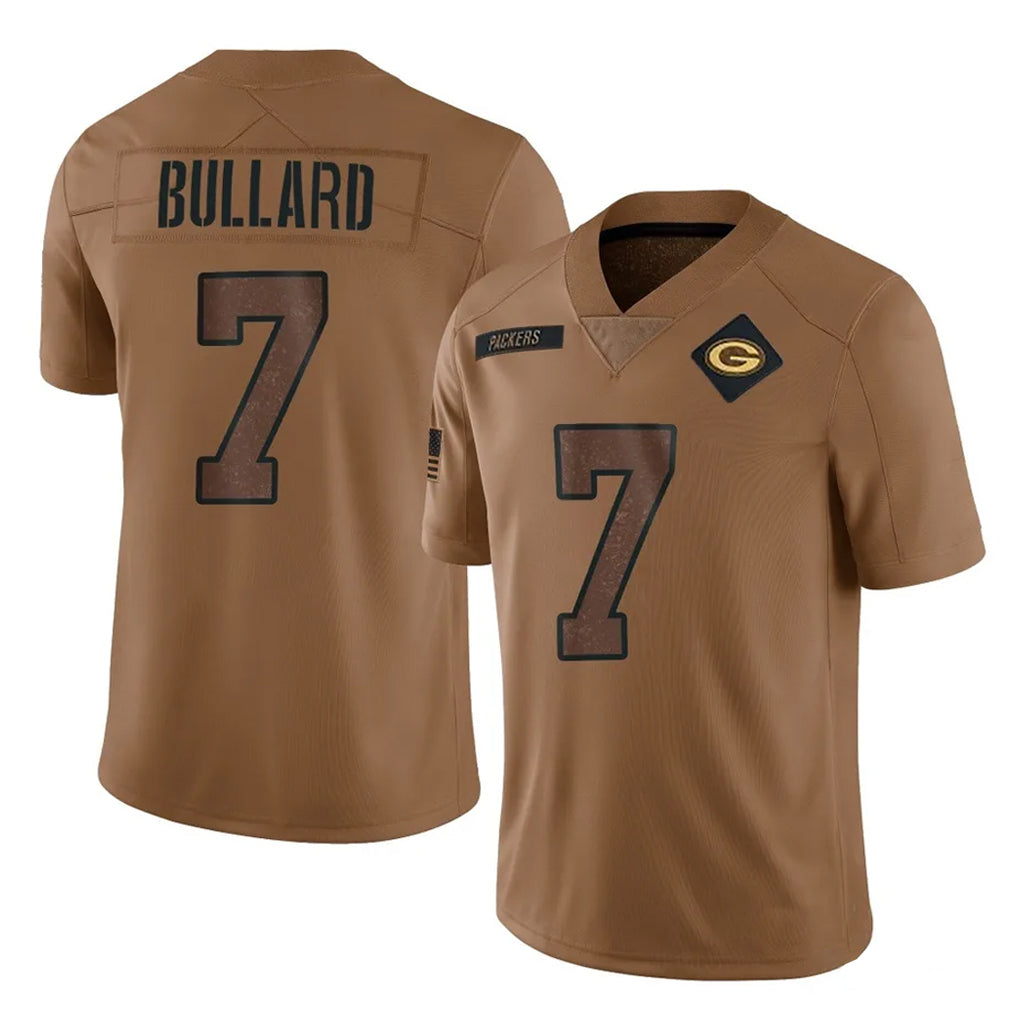 PHIN GB.Packers #7 Javon Bullard Player Brown Salute To Service Limited Stitched Jerseys