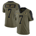 PHIN GB.Packers #7 Javon Bullard Player Olive Salute To Service Limited Game Stitched Jerseys