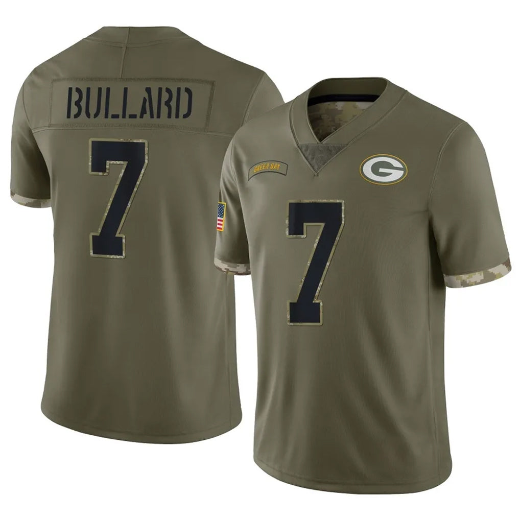 PHIN GB.Packers #7 Javon Bullard Player Olive Salute To Service Limited Stitched Jerseys