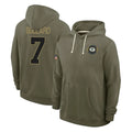 PHIN GB.Packers #7 Javon Bullard Player Olive Salute to Service Pullover Hoodies Limited Stitched Jerseys