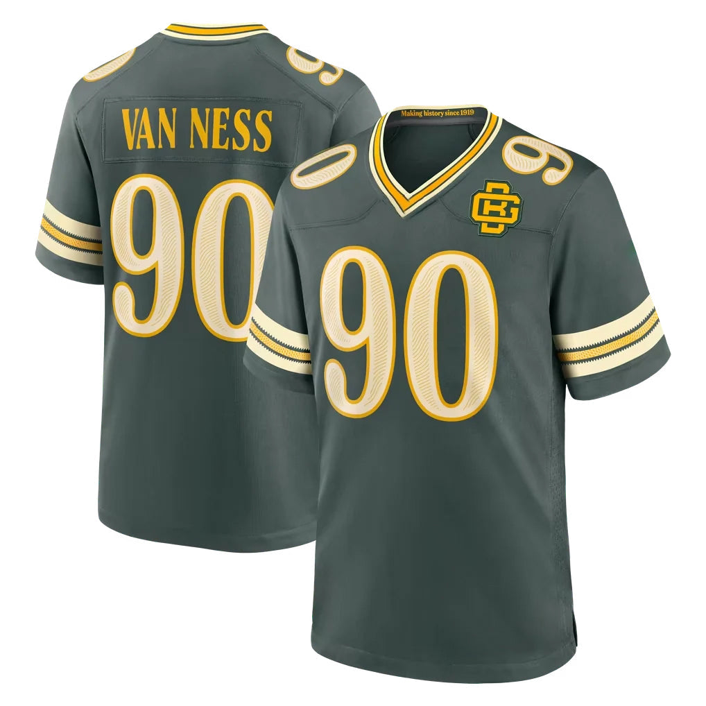 PHIN GB.Packers #90 Lukas Van Ness Player Green 2026 Rivalries Collection Home Game Stitched Jerseys