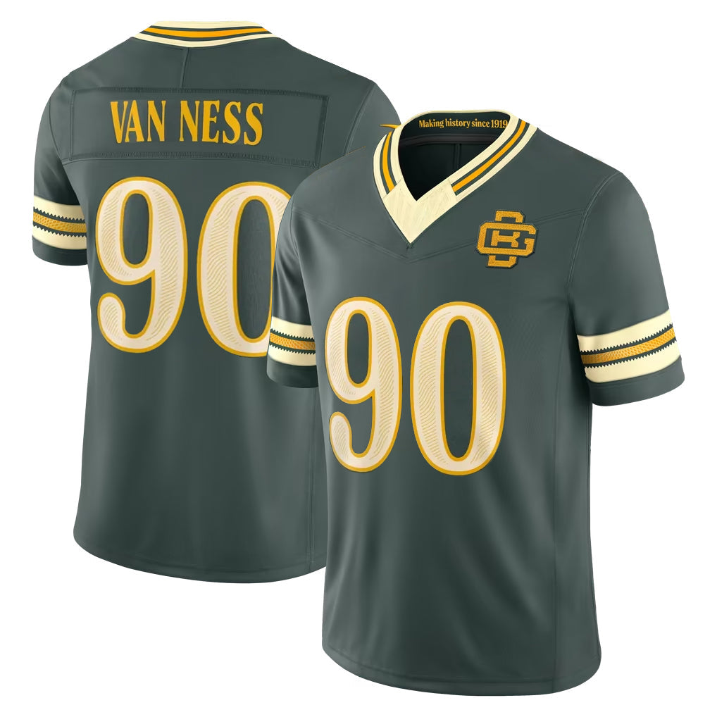 PHIN GB.Packers #90 Lukas Van Ness Player Green Limited 2026 Rivalries Collection Home Game Stitched Jerseys