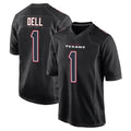 PHIN H.Texans #1 Tank Dell Player Black Fashion Home Game Stitched Jerseys