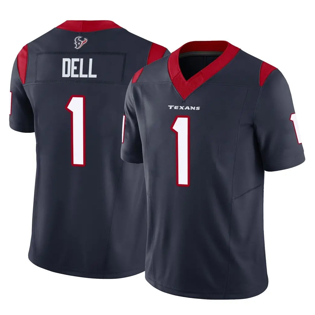PHIN H.Texans #1 Tank Dell Player Navy Limited Vapor F.U.S.E. Home Game Stitched Jerseys