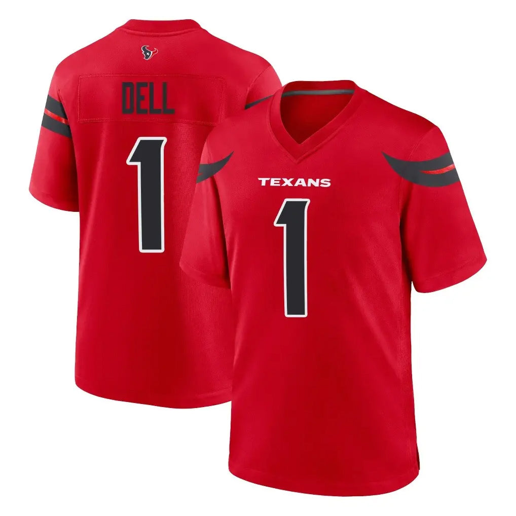 PHIN H.Texans #1 Tank Dell Player Red Alternate Home Game Stitched Jerseys