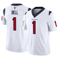 PHIN H.Texans #1 Tank Dell Player White Limited Vapor F.U.S.E. Home Game Stitched Jerseys
