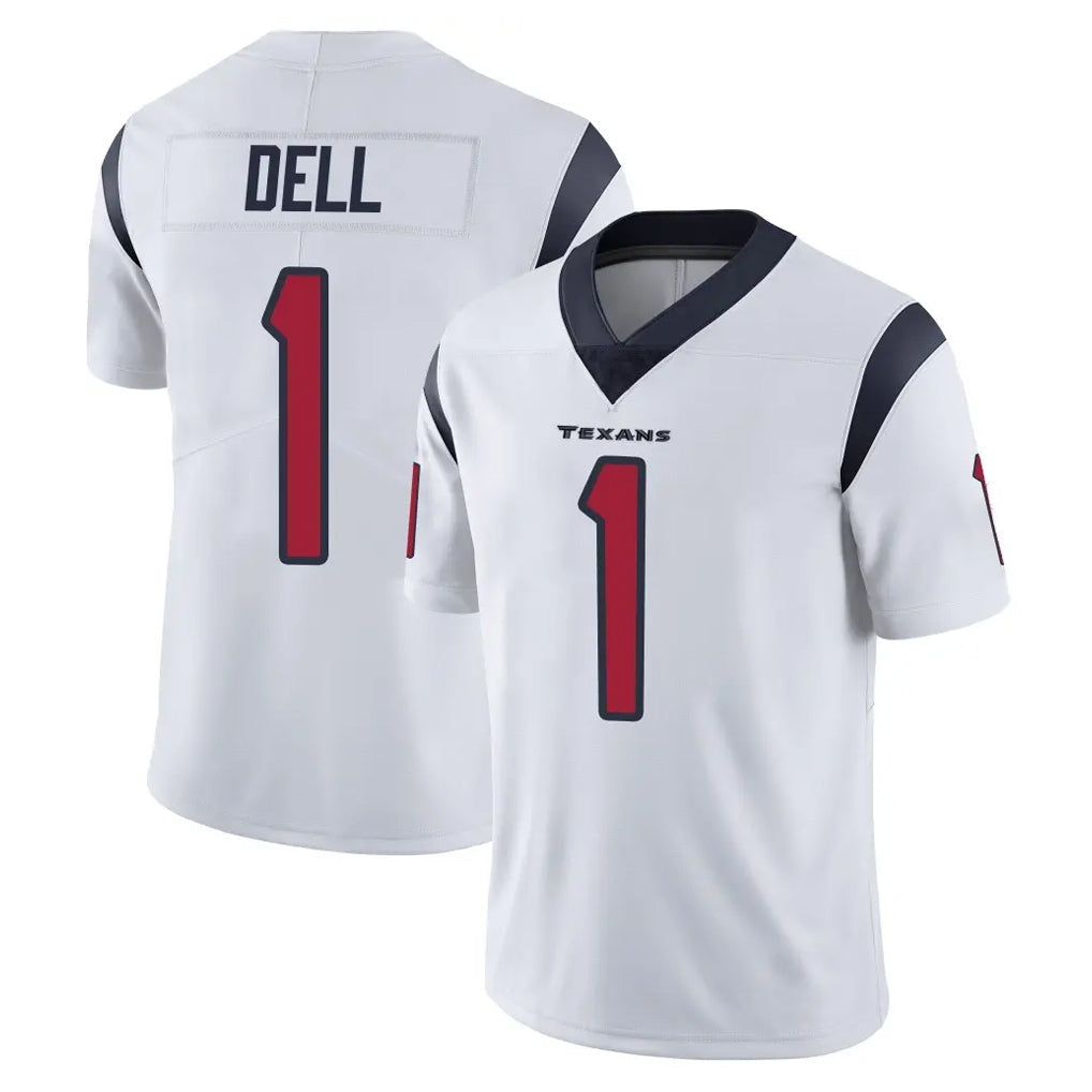 PHIN H.Texans #1 Tank Dell Player White Limited Vapor Untouchable Home Game Stitched Jerseys