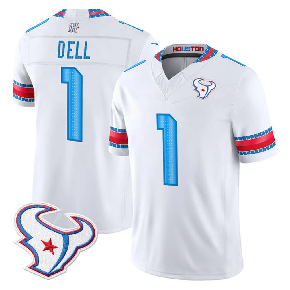 PHIN H.Texans #1 Tank Dell Player Whtie 2026 Rivalries Vapor Limited Home Game Stitched jerseys