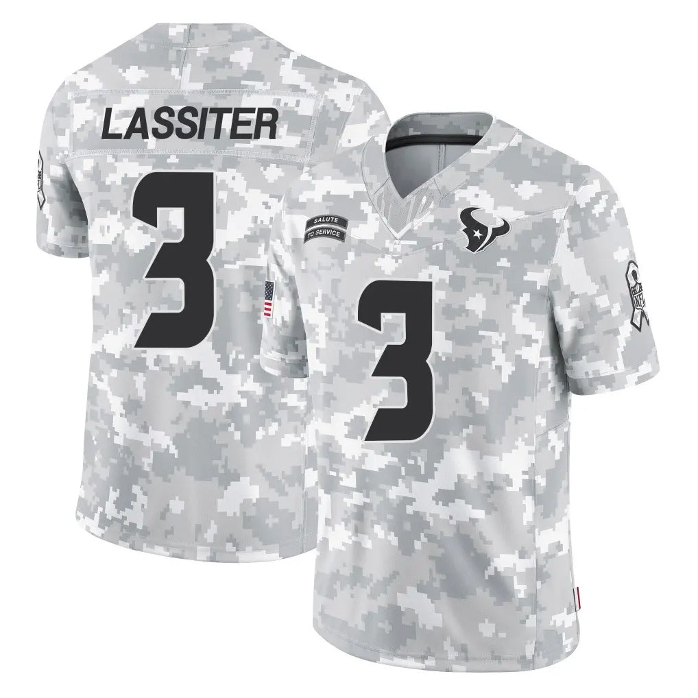 PHIN H.Texans #3 Kamari Lassiter Player Arctic Camo Salute To Service Limited Game Stitched Jerseys