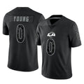 PHIN LA.Rams #0 Byron Young Player Black Limited Reflective Home Game Stitched Jerseys