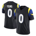 PHIN LA.Rams #0 Byron Young Player Black Midnight Rivalries Collection Limited Home Game Stitched Jerseys
