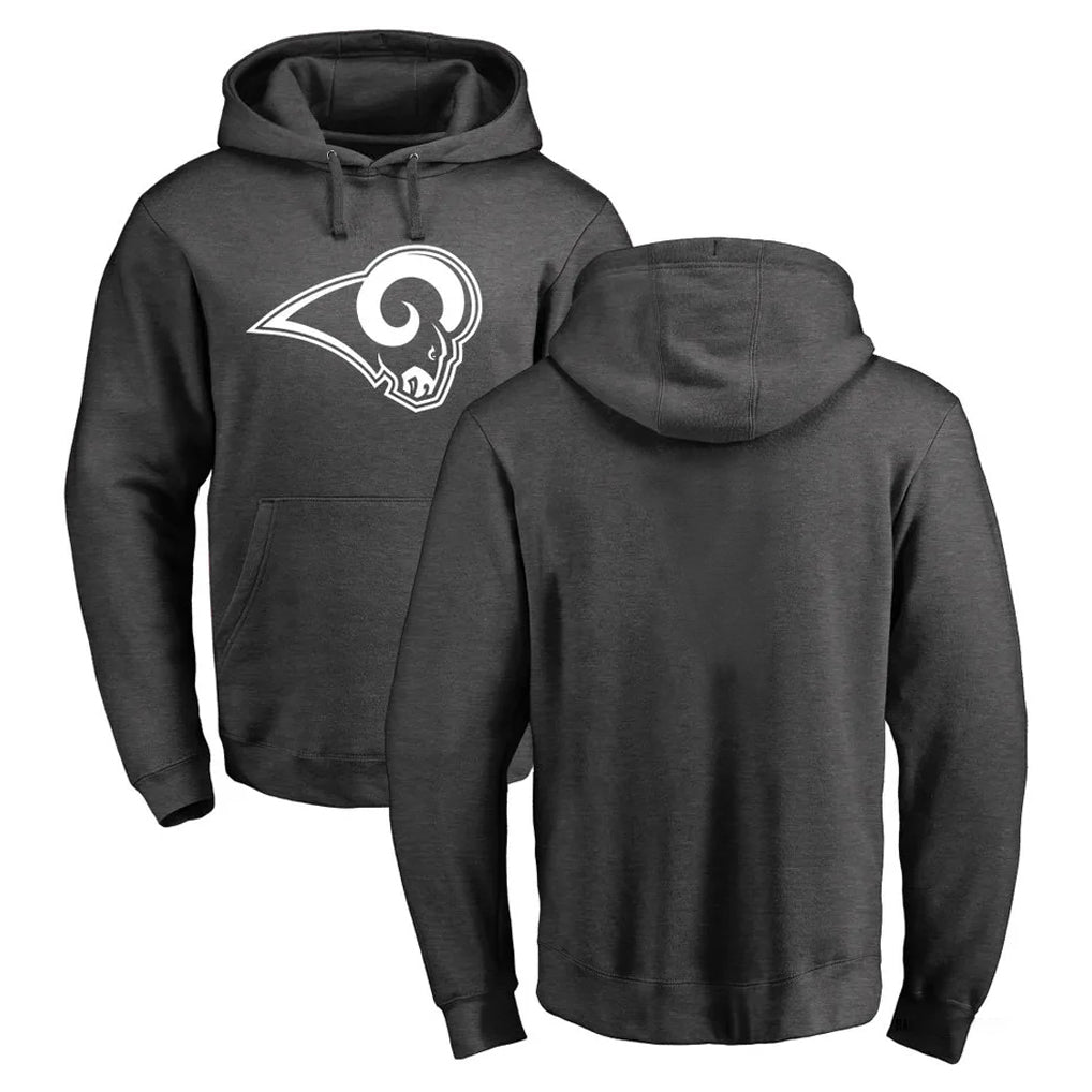 PHIN LA.Rams #0 Byron Young Player Gray Pullover Hoodie Limited Game Stitched Jerseys