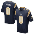 PHIN LA.Rams #0 Byron Young Player Navy Home Game Stitched Jerseys