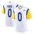 PHIN LA.Rams #0 Byron Young Player White Home Game Stitched Jerseys