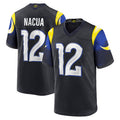 PHIN LA.Rams #12 Puka Nacua Player Midnight Blue Rivalries Collection Game Stitched Jerseys