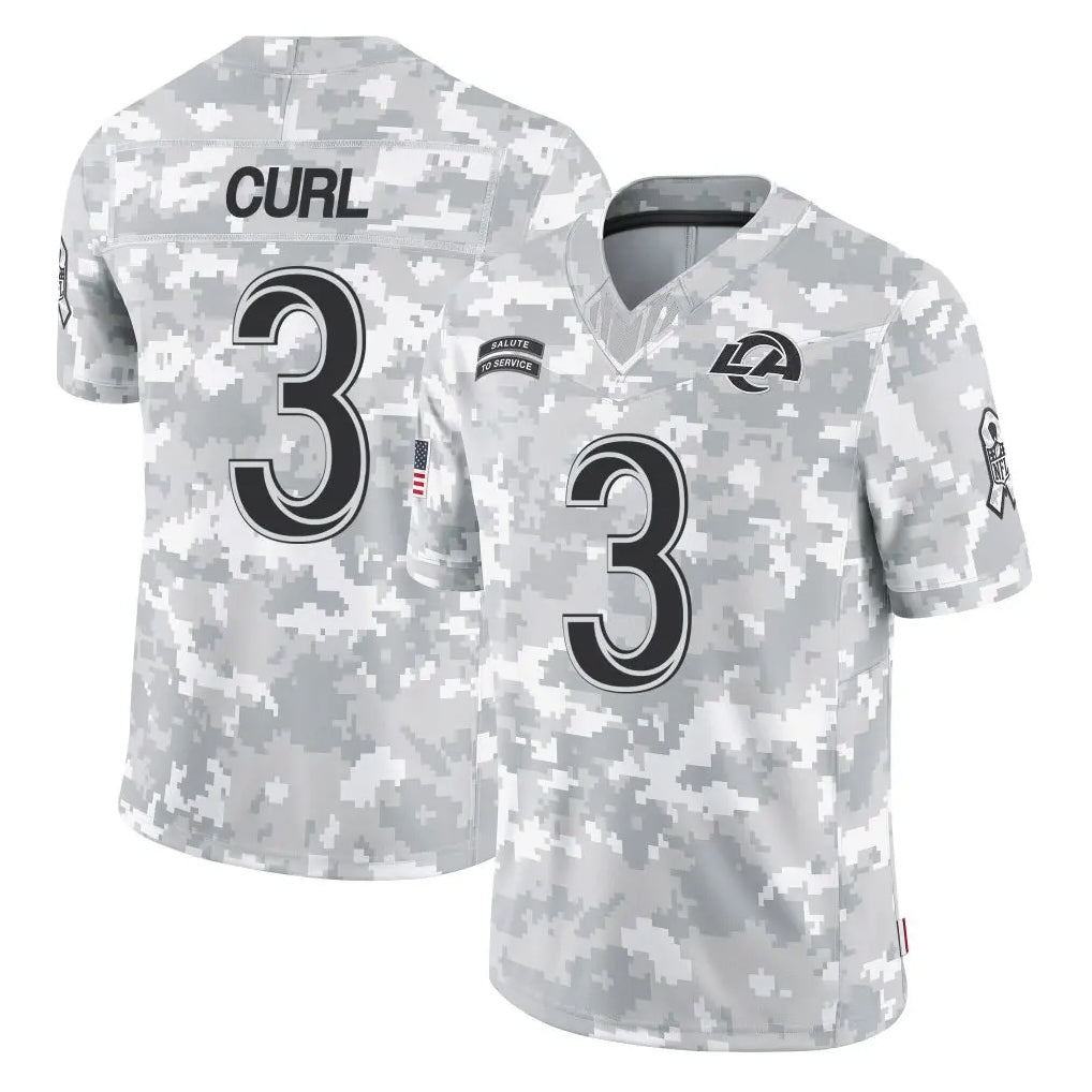 PHIN LA.Rams #3 Kam Curl Player Arctic Camo Salute To Service Limited Game Stitched Jerseys