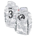 PHIN LA.Rams #3 Kam Curl Player Arctic Camo Salute to Service Hoodies Limited Game Stitched Jerseys