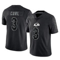 PHIN LA.Rams #3 Kam Curl Player Black Limited Reflective Home Game Stitched Jerseys