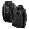 PHIN LA.Rams #3 Kam Curl Player Black Salute to Service Hoodies Limited Game Stitched Jerseys