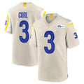 PHIN LA.Rams #3 Kam Curl Player Bone Home Game Stitched Jerseys