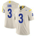 PHIN LA.Rams #3 Kam Curl Player Bone Limited Vapor Home Game Stitched Jerseys