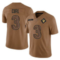 PHIN LA.Rams #3 Kam Curl Player Brown Salute To Service Limited Stitched Jerseys
