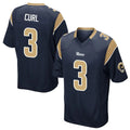 PHIN LA.Rams #3 Kam Curl Player Navy Home Game Stitched Jerseys