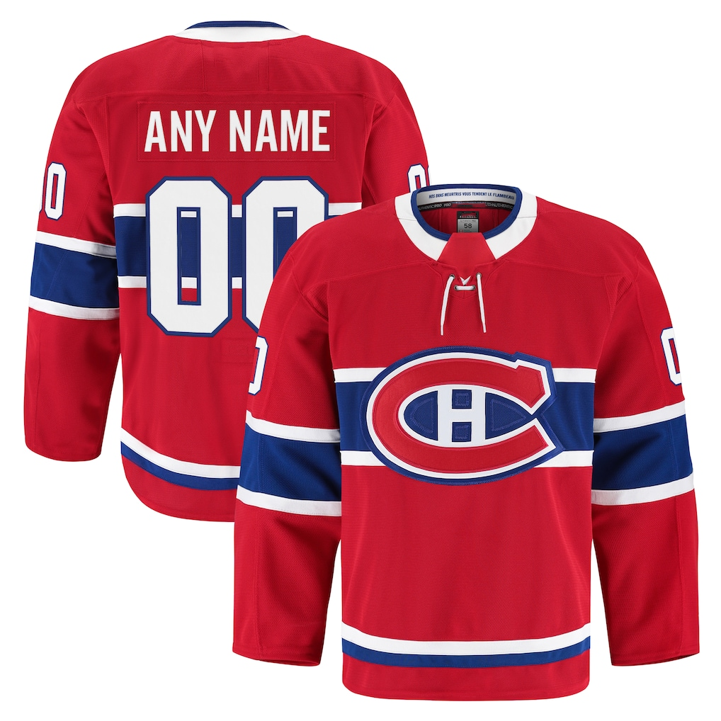 PHIN Custom M.Canadiens Red Home Authentic Pro Jerseys