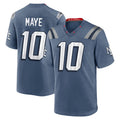 PHIN NE.Patriots #10 Drake Maye Player Storm Blue Rivalries Collection Game Stitched Jerseys