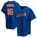 PHIN NY.Mets #16 Dwight Gooden Player Royal Home Game Stitched Jerseys