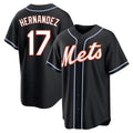 PHIN NY.Mets #17 Keith Hernandez Player Black Fashion Out Game Stitched Jerseys