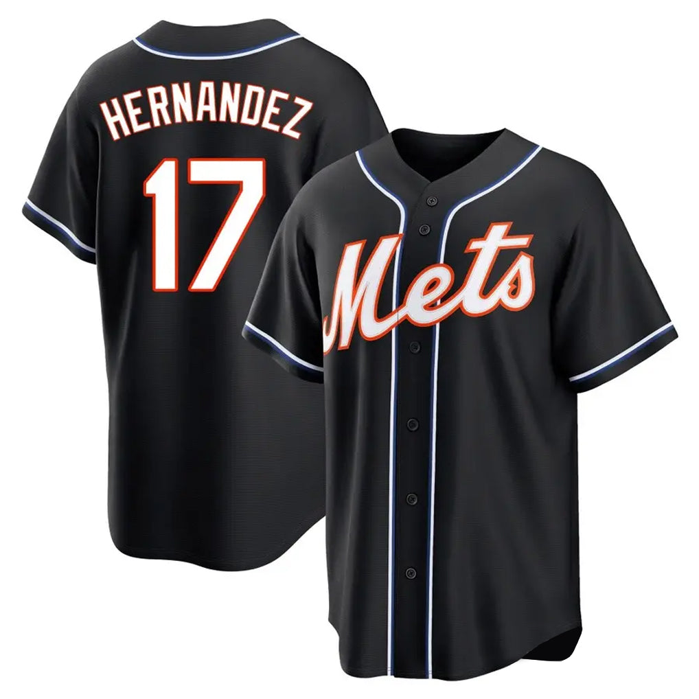 PHIN NY.Mets #17 Keith Hernandez Player Black Fashion Out Game Stitched Jerseys