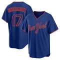 PHIN NY.Mets #17 Keith Hernandez Player Royal T-shirt Home Game Stitched Jerseys