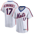 PHIN NY.Mets #17 Keith Hernandez Player White Cooperstown Collection T-shirt Game Stitched Jerseys