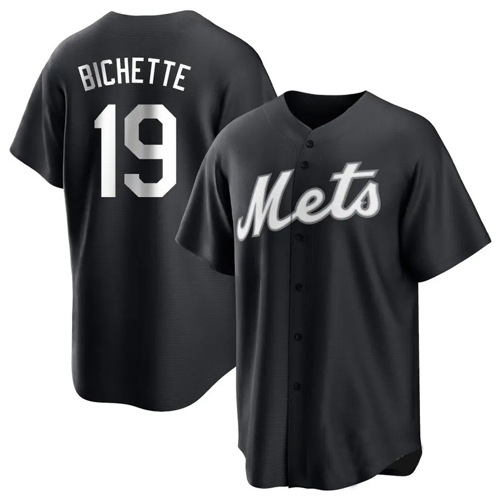 PHIN NY.Mets #19 Bo Bichette Player Black Home Game Stitched Jerseys