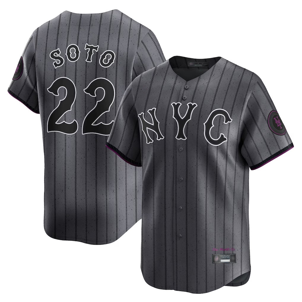 PHIN NY.Mets #22 Juan Soto Player Gray City Connect Limited Stitched Jerseys