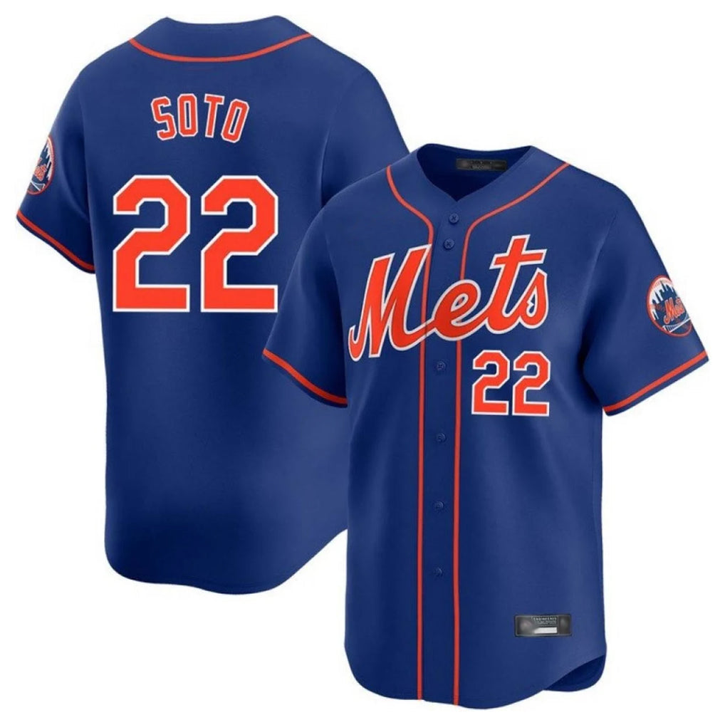 PHIN NY.Mets #22 Juan Soto Player Royal Home Limited Stitched Jerseys