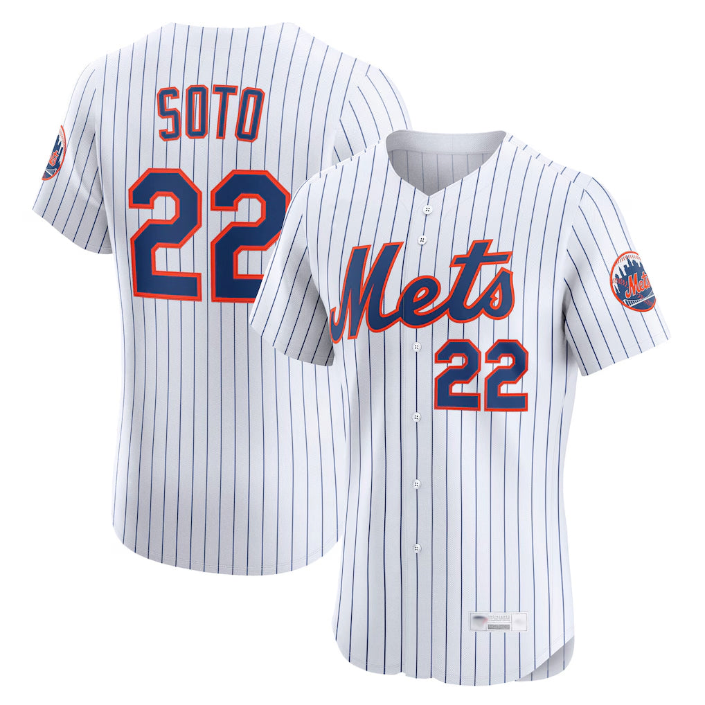 PHIN NY.Mets #22 Juan Soto Player White Home Limited Elite Stitched Jerseys