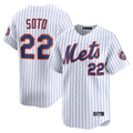 PHIN NY.Mets #22 Juan Soto Player White Home Limited Stitched Jerseys