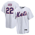 PHIN NY.Mets #22 Juan Soto Player White Home Replica Stitched Jerseys