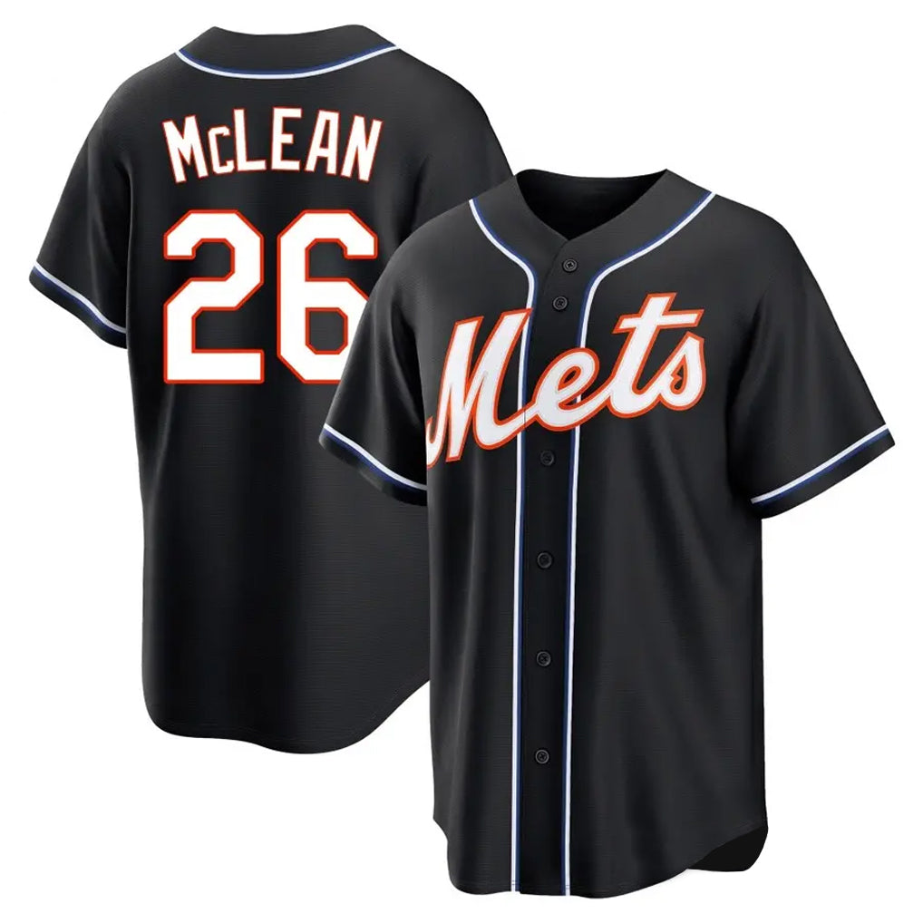 PHIN NY.Mets #26 Nolan McLean Player Black Fashion Out Game Stitched Jerseys