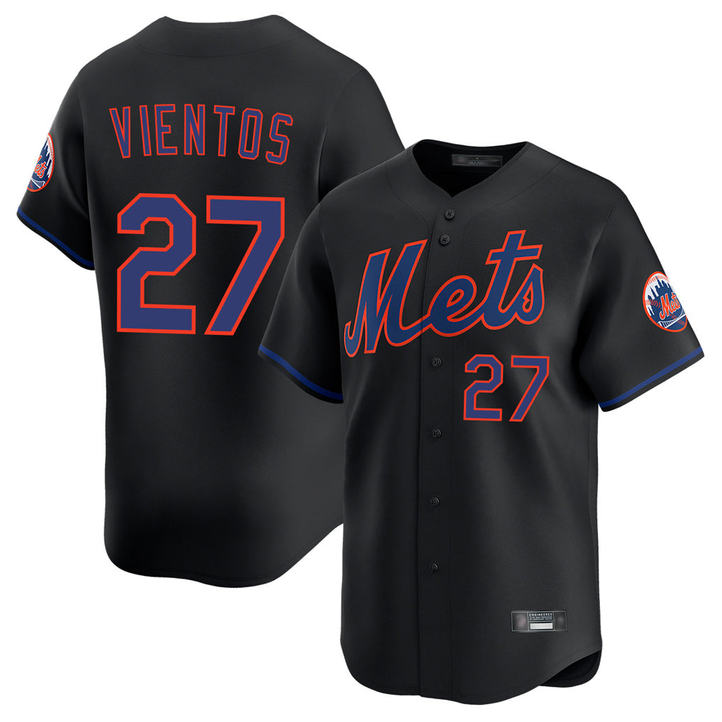 PHIN NY.Mets #27 Mark Vientos Player Black Alternate Home Limited Stitched Jerseys