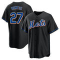 PHIN NY.Mets #27 Mark Vientos Player Black Replica Home Game Stitched Jerseys