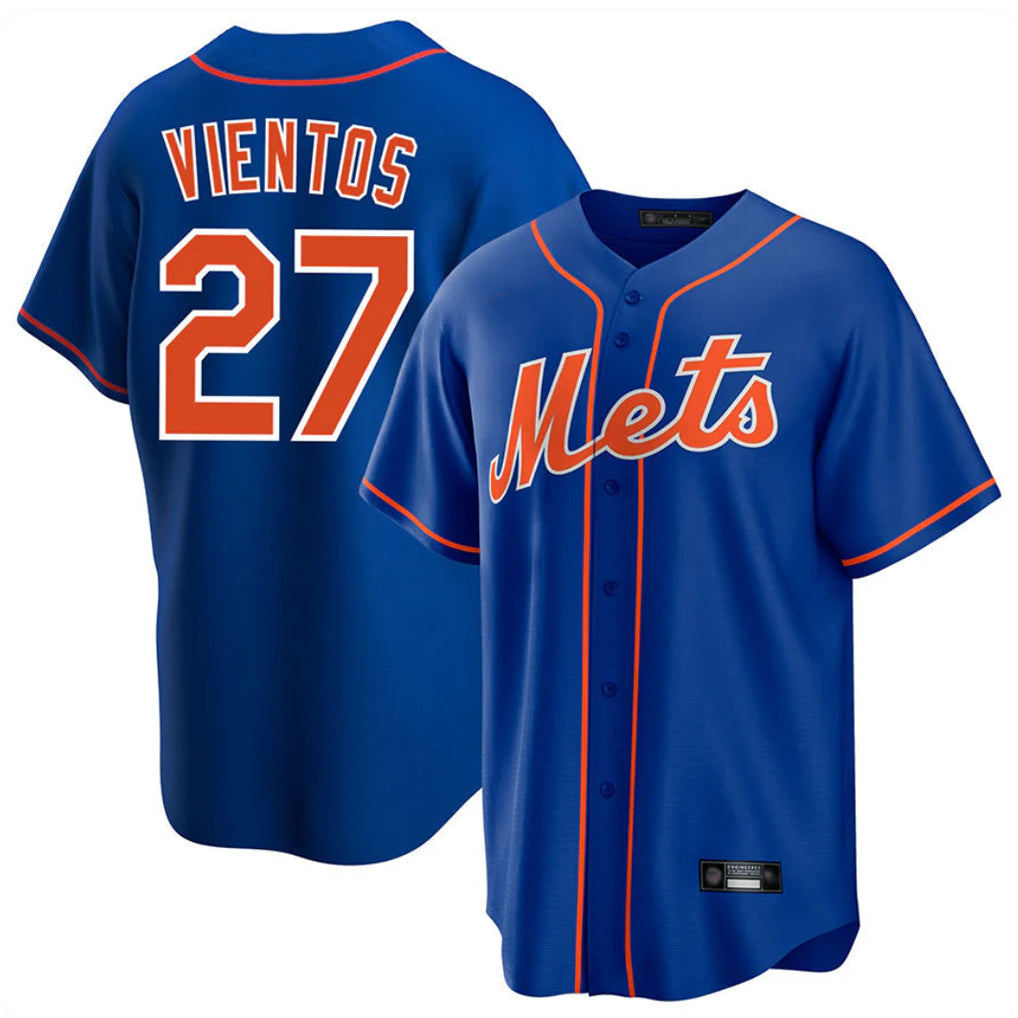 PHIN NY.Mets #27 Mark Vientos Player Royal Home Game Stitched Jerseys