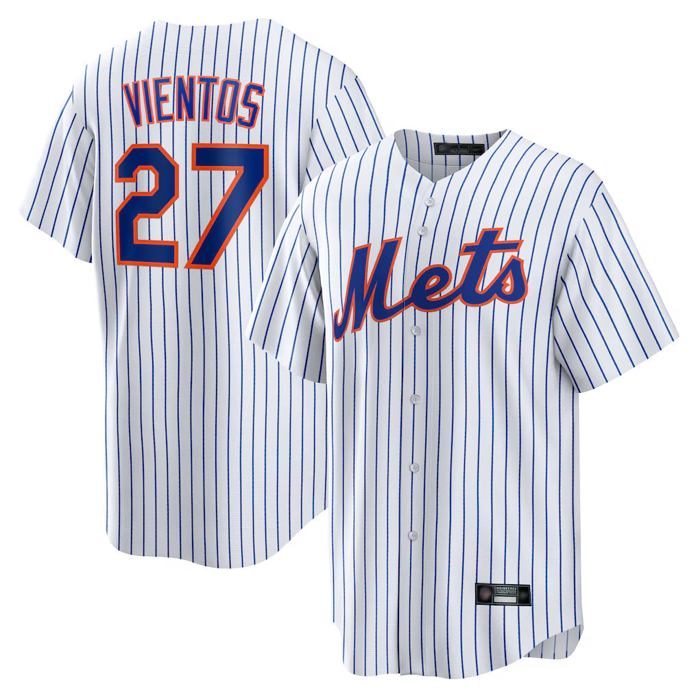 PHIN NY.Mets #27 Mark Vientos Player White Home Game Stitched Jerseys