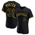 PHIN NY.Mets #31 Mike Piazza Player Black Snake Skin City Home Limited Elite Stitched Jerseys