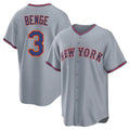PHIN NY.Mets #3 Carson Benge Player Gray Road Home Game Stitched Jerseys