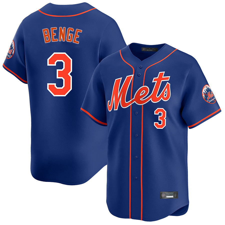 PHIN NY.Mets #3 Carson Benge Player Royal Home Limited Stitched Jerseys