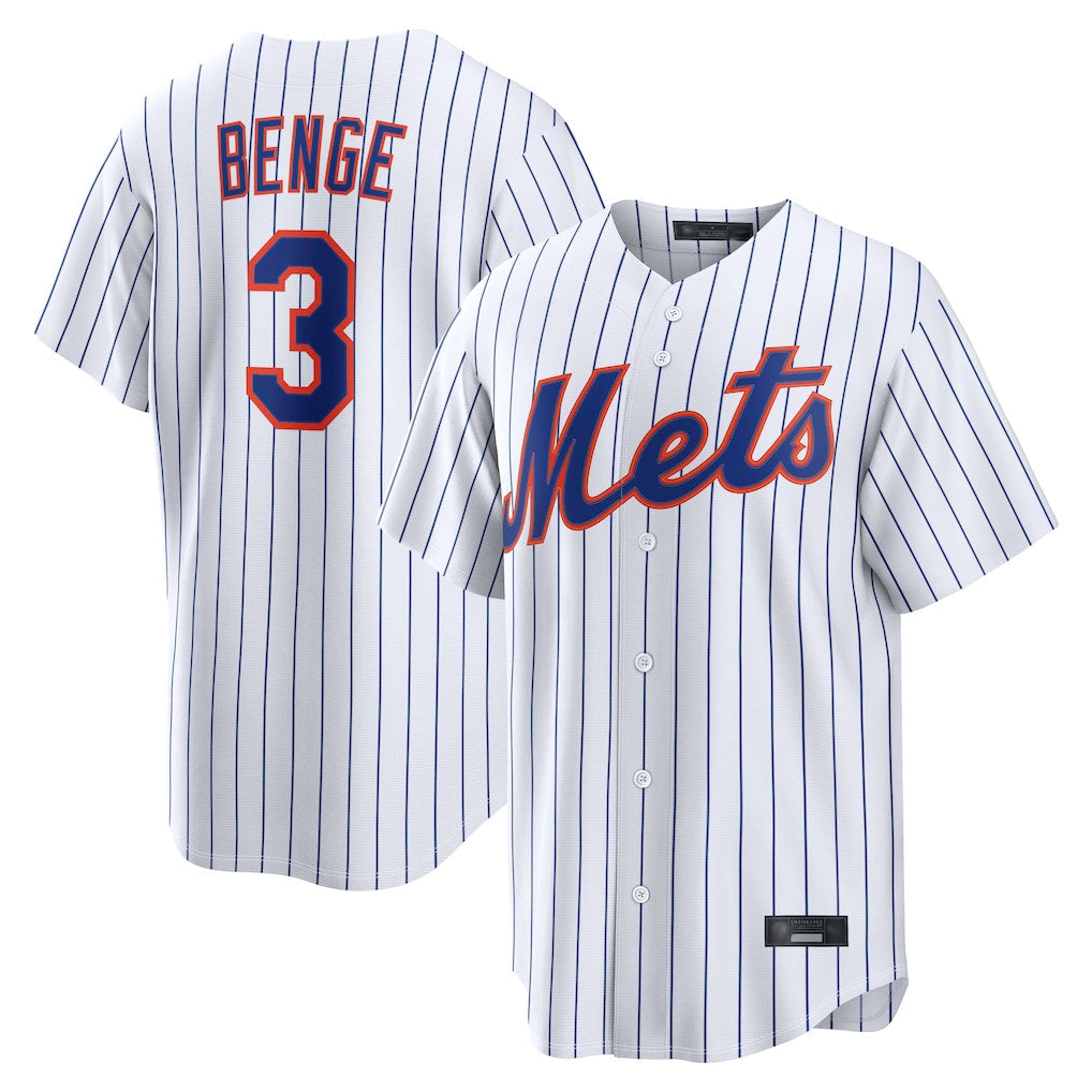 PHIN NY.Mets #3 Carson Benge Player White Home Limited Stitched Jerseys