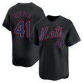 PHIN NY.Mets #41 Tom Seaver Player Black Alternate Home Limited Stitched Jerseys